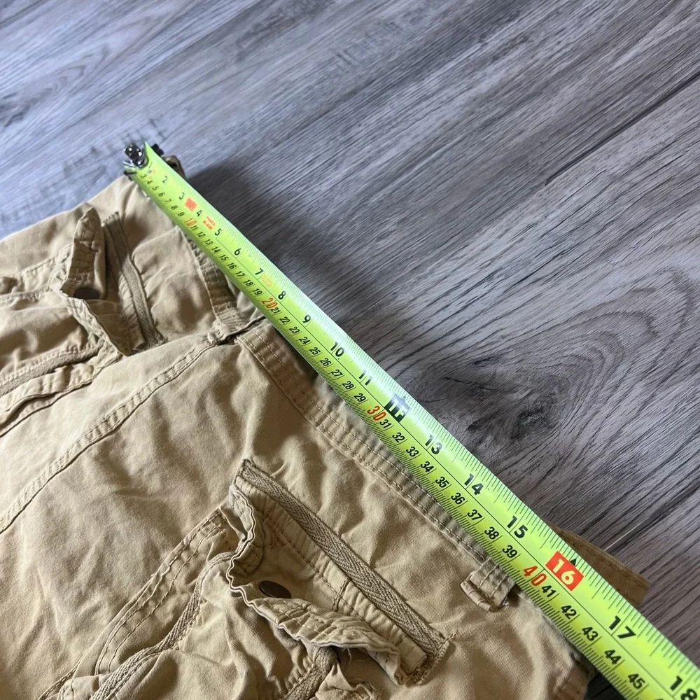 Cargo Shorts Mens 36 Tan Khaki Utility Gorpcore‎ Multi Pocket Baggy Streetwear